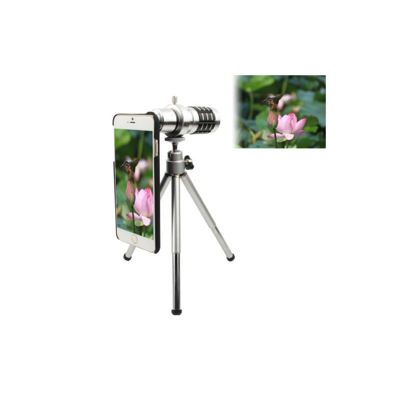 ✓ Telescopio monocular para lente de celular zoom 12x