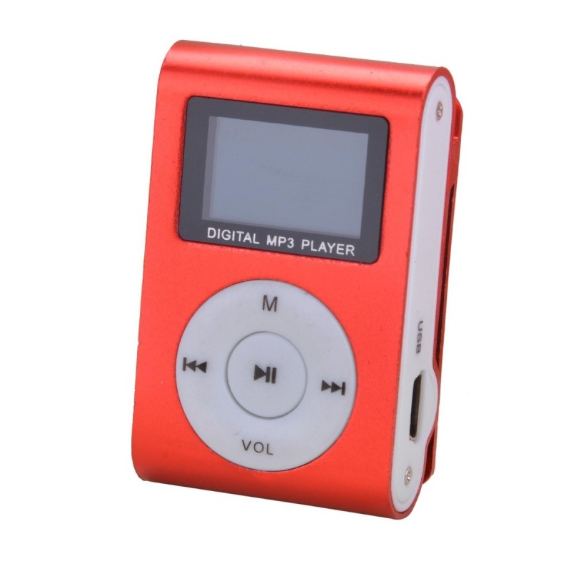 Reproductor MP3 CLIP con Pantalla LCD Color Rosa d47